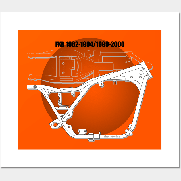 FXR frame blueprint Wall Art by the_vtwins